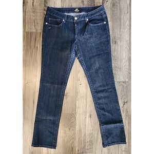 Akademics Jeans Mens Size 34 Purple Stitch Embroidered